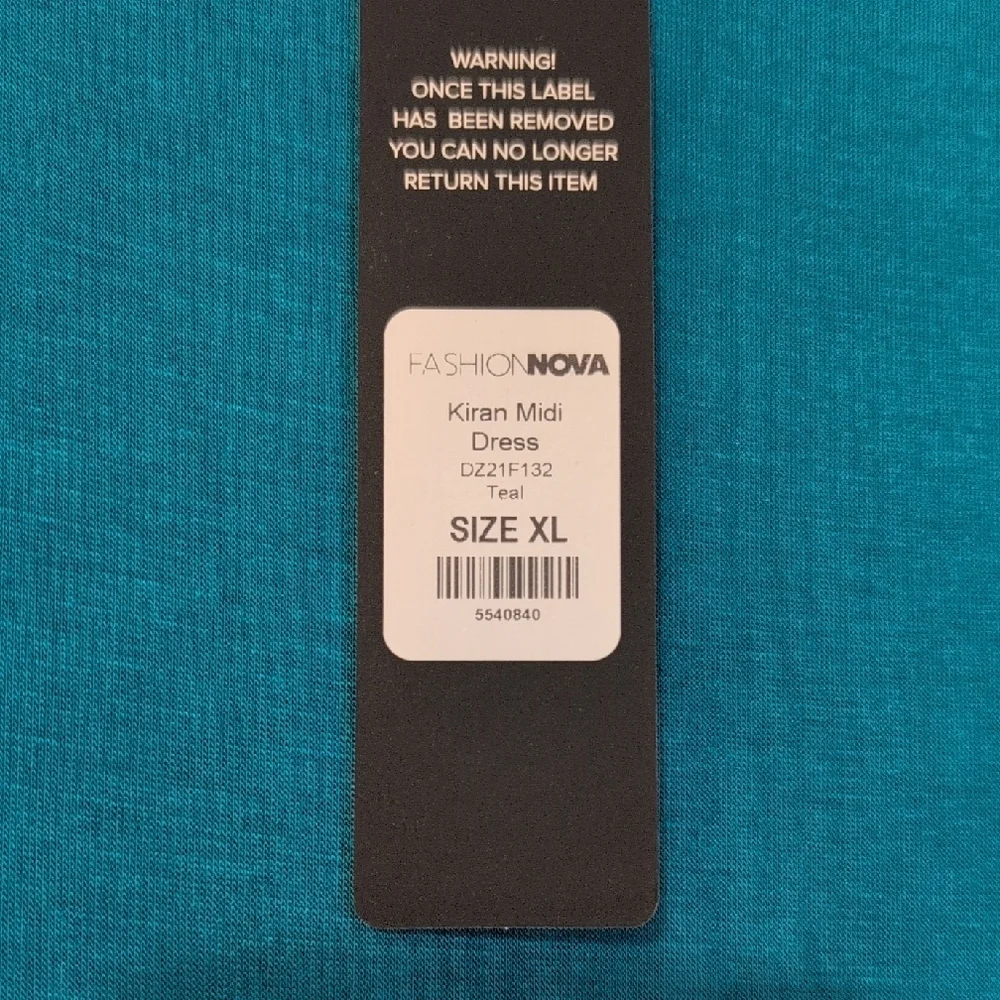 Teal Dress and Matching Slides Set - Picture 4 of 10